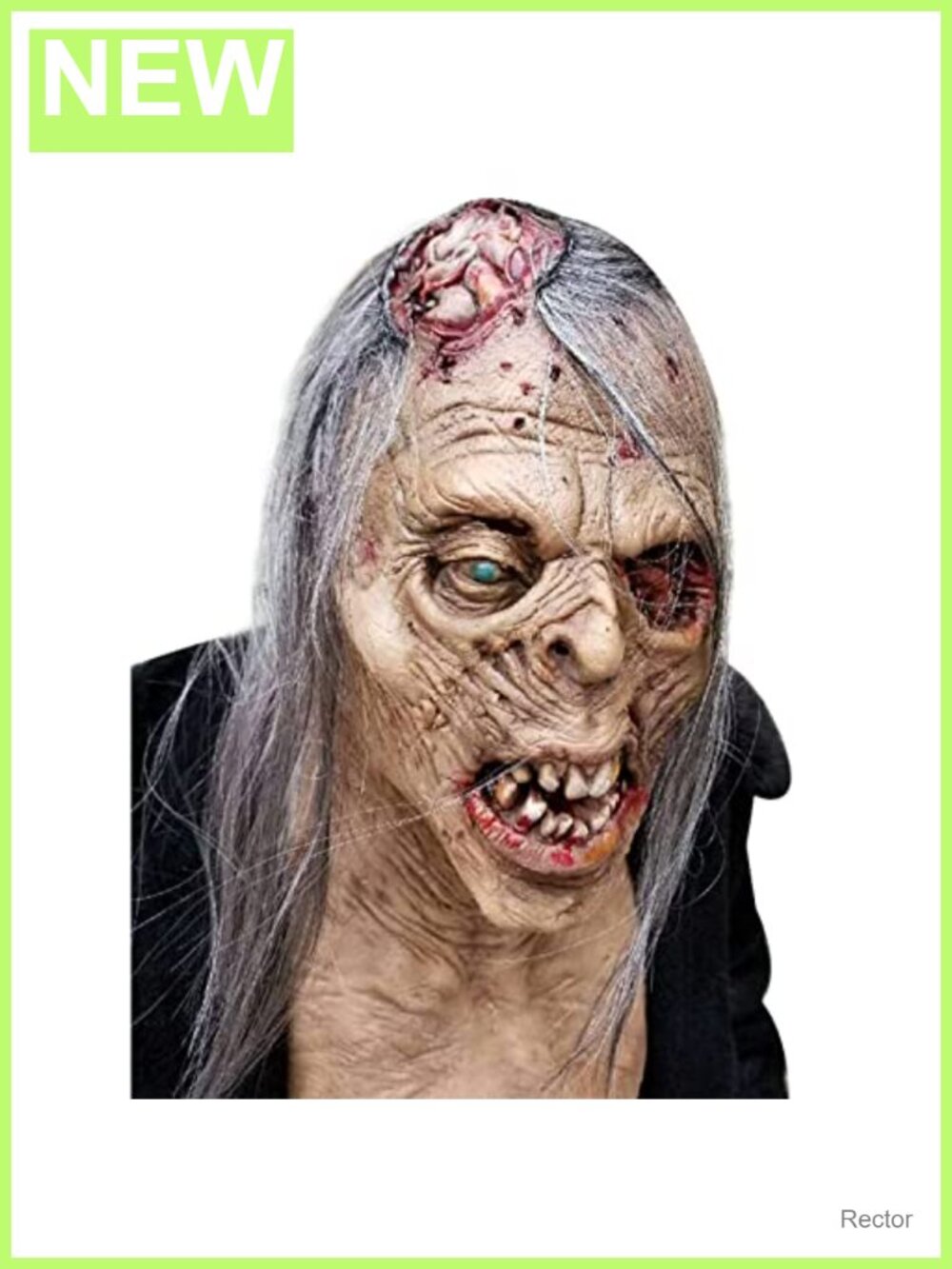 Zombie Mask Creepy Old Man Latex Halloween Costume Full Head Adult